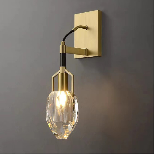 Бра DeLight Collection Wall lamp 8960-1W brass/clear