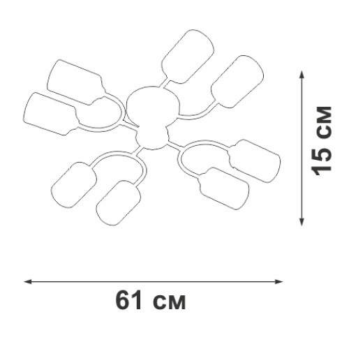 Потолочная люстра Vitaluce V2823-1/8PL