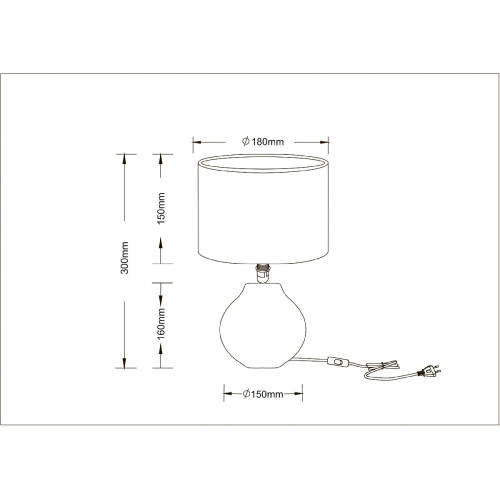 Настольная лампа Arte Lamp Nusakan A5034LT-1WH
