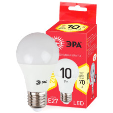 Лампа светодиодная Эра E27 10W 2700K ECO LED A60-10W-827-E27 Б0028006