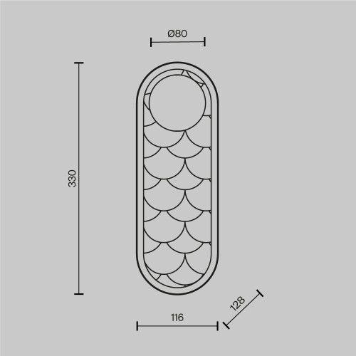 Настенный светильник Maytoni Perlamour MOD473WL-L20BSK
