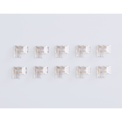 Соединитель угловой Ambrella Light Illumination COB RGB 12/24V для лент 10mm (4 конт.) (10шт. в комплекте) GS6891