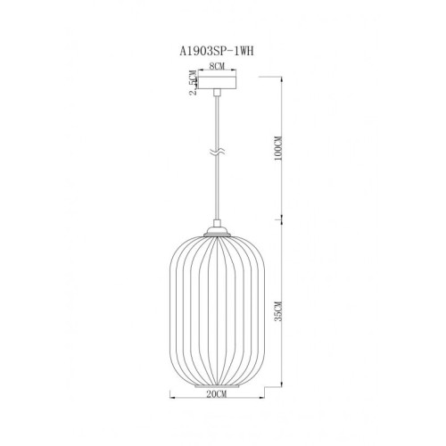 Подвесной светильник ARTE Lamp A1903SP-1WH