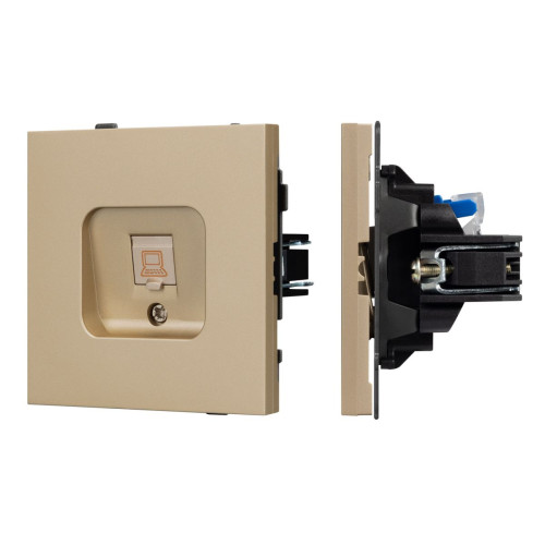 Механизм компьютерной розетки Arlight SCT-TENDO-MPC1-SFPL-GD (RJ-45, CAT6) 054592 Механизм компьютерной розетки Arlight SCT-TENDO-MPC1-SFPL-GD (RJ-45, CAT6) 054592