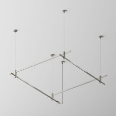 Основание квадратное двухуровневое на тросовых подвесах Hang для трековых светильников Maytoni Technical Flarity TFC-Flar-H08-PT