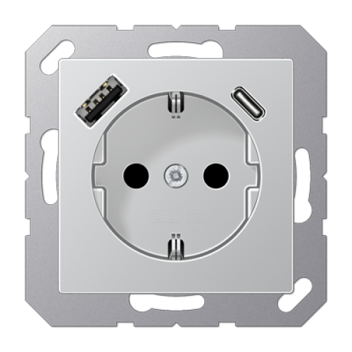Розетка 2K+З USB Typ AC Jung A1520-15CAAL