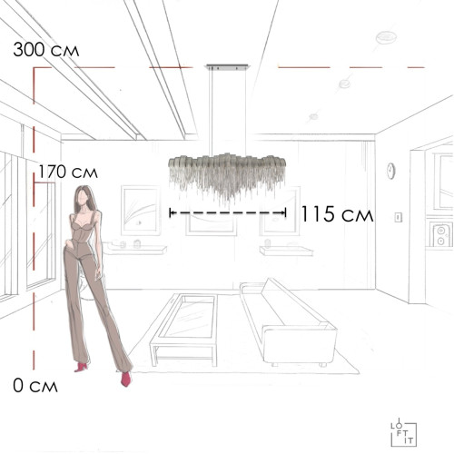 Подвесная люстра Loft IT Volver 10404/1150L SN