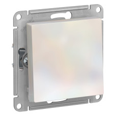 Выключатель 1-клавишный 2-полюсный, 10А, механизм Systeme Electric AtlasDesign Жемчуг ATN000421