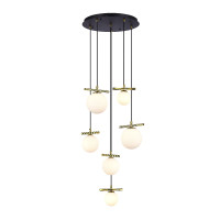 Каскадная люстра iLamp Golden 2134-6D BR+MBK
