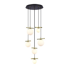 Каскадная люстра iLamp Golden 2134-6D BR+MBK