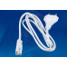Провод для монохромной светодиодной ленты Neon (UL-00005799) Uniel UCX-SP4/N22 White 1 Sticker