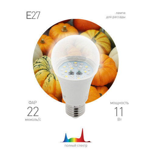 Фитолампа для растений Эра FITO-11W-Ra90-E27 Б0050603