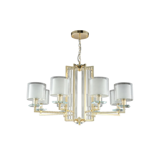 Подвесная люстра Crystal Lux Nicolas NICOLAS SP-PL8 GOLD/WHITE