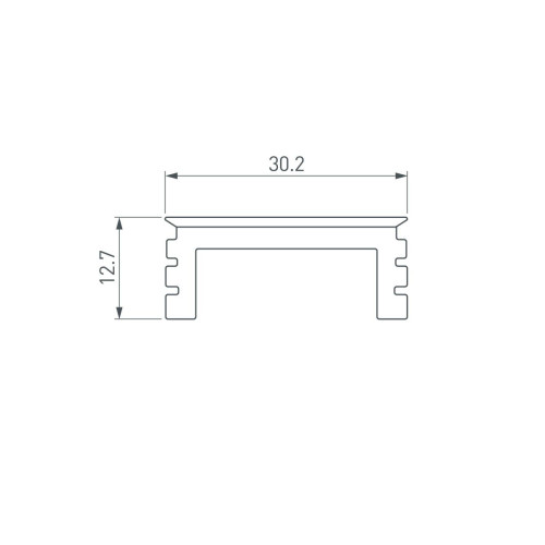 Экран Arlight LINE-3535-BENT-SIDE-2M OPAL 055987