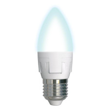 Лампа светодиодная диммируемая (UL-00004295) Uniel E27 7W 4000K матовая LED-C37 7W/4000K/E27/FR/DIM PLP01WH