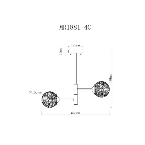 Люстра на штанге MyFar Camilla MR1881-4C