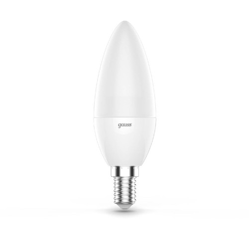 Лампа светодиодная диммируемая Gauss E14 6W RGBW свеча матовая 103101406