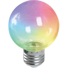 Лампа светодиодная Feron LB-371 шар прозрачный E27 3W RGB плавная смена цвета 38133