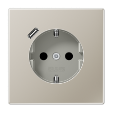 Розетка 2K+З USB Typ C Jung ES1520-18C