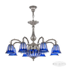 Подвесная люстра Bohemia Ivele Crystal Verona 72109P/8/210 Ni P2 D Clear-Blue/H-1H