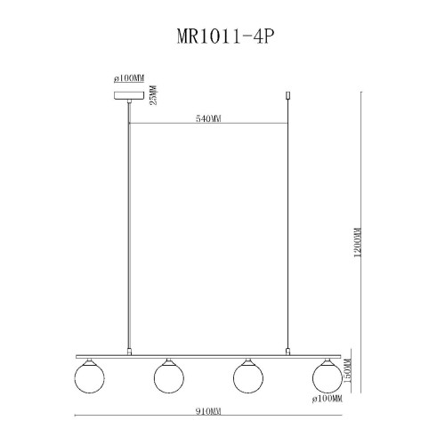Подвесной светильник MyFar Stacy MR1011-4P