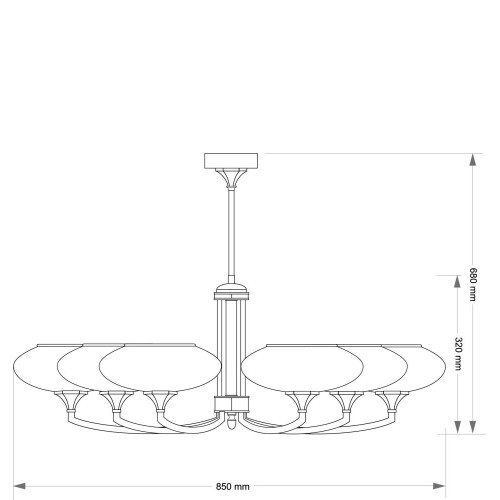 Подвесная люстра Kutek Decor DEC-ZW-6 (P)