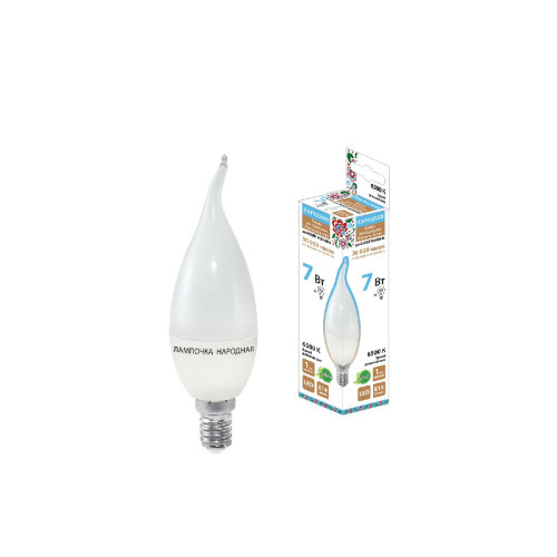 Лампа светодиодная TDM Electric Народная Е14 7W 6500K матовая SQ0340-1545