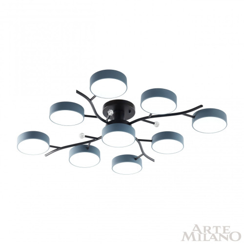 Потолочная люстра Arte Milano Ferrara 256606/8+1 Bk/Gr