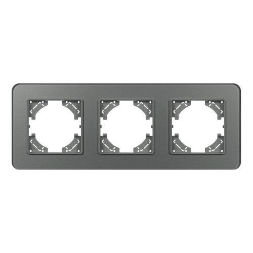 Рамка на 3 поста стеклянная Arlight FRM-OMALI-SFGS-3-GR 049714