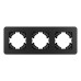 Рамка на 3 поста алюминиевая Arlight FRM-AKIRY-SFAL-3-BK 049741