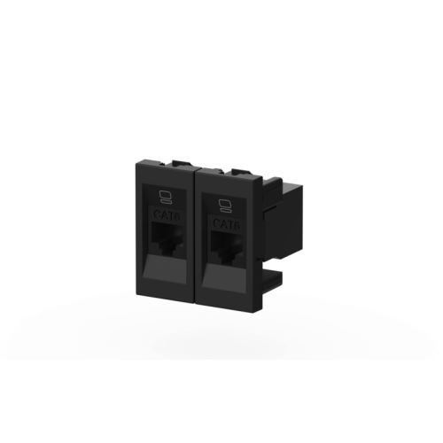 Розетка компьютерная двухместная (Cat 6) ELBI Moda Vox 611-044832-248