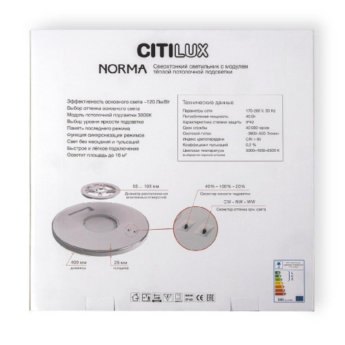 Потолочный светильник Citilux Norma CL748400