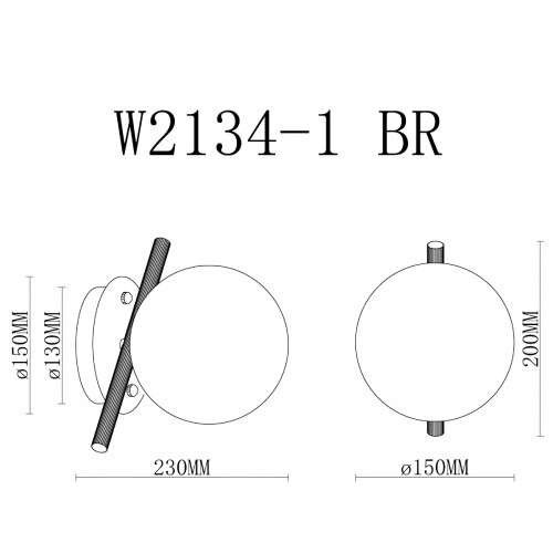 Бра iLamp Golden W2134-1 BR