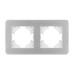Рамка на 2 поста алюминиевая Arlight FRM-AKIRY-AL-2-SR 049724