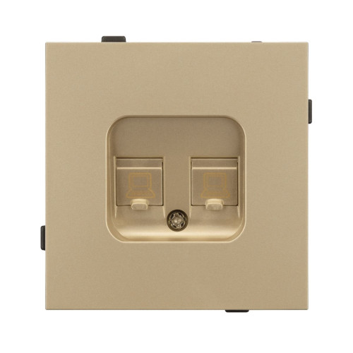 Механизм компьютерной розетки двойной SCT-TENDO-MPC2-SFPL-GD (RJ-45, CAT6) 054596