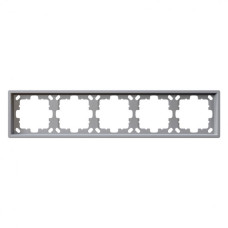 Рамка серия FD 5-постовая, цвет Белый матовый (soft touch) Jasmart FD1005PWM