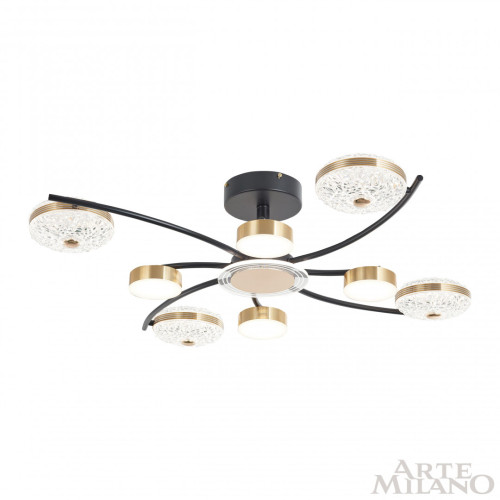Потолочная люстра Arte Milano Ferrara 279169/4+4 BK/GD
