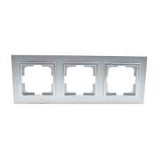 Рамка на 3 поста Mono Electric Despina серебро 102-210000-162
