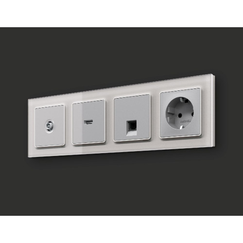 Комплект механизма TV розетки оконечной 50-870 MHz 1dB Ambrella Volt Alfa MA413010