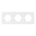 Рамка на 3 поста стеклянная Arlight FRM-OMALI-GS-3-WH 049696