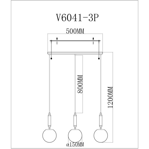 Подвесной светильник Moderli Scrumbel V6041-3P