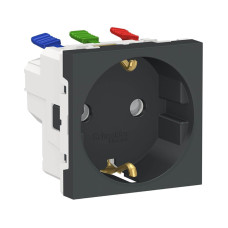 Розетка Schneider Electric Unica New Modular с/з со шторками 16A 250V NU305754