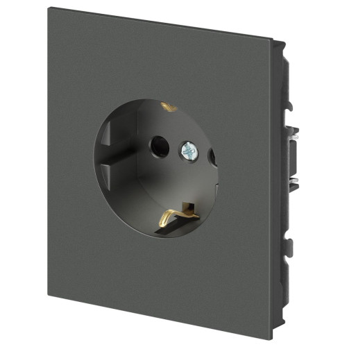 Розетка Эра Arktik 16-2101-06 с заземлением 2P+E Schuko 16А-250В графит Б0070419