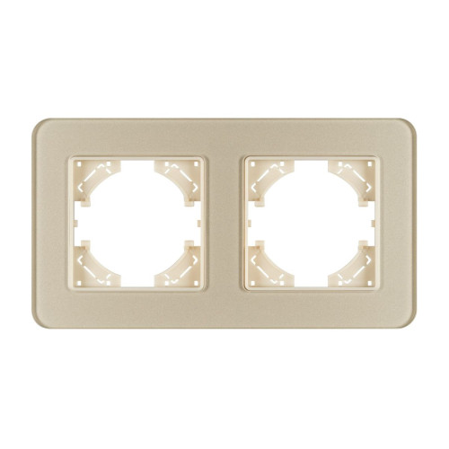 Рамка на 2 поста стеклянная Arlight FRM-OMALI-GS-2-GD 049695