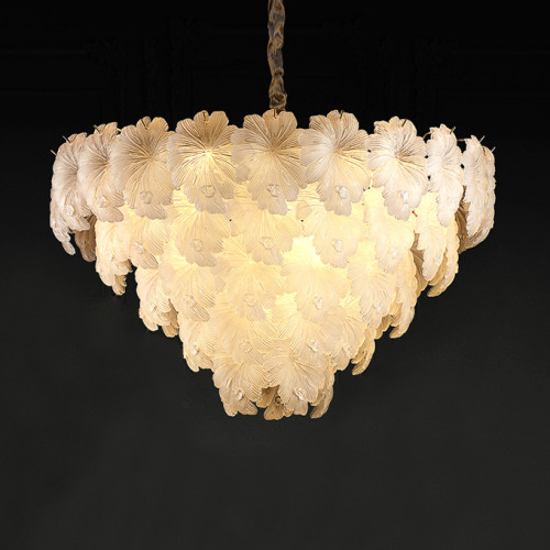 Подвесная люстра Delight Collection Crystal leaf 6302P/D800 gold/white Подвесная люстра Delight Collection Crystal leaf 6302P/D800 gold/white