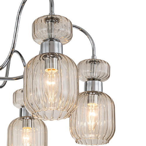 Люстра на штанге Escada Gloss 1141/6PL Chrome/Beige Люстра на штанге Escada Gloss 1141/6PL Chrome/Beige