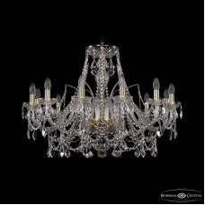 Подвесная люстра Bohemia Ivele Crystal 1411/12/300 G Leafs