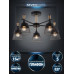 Люстра на штанге Seven Fires Olban SF3389/5C-BK-WD