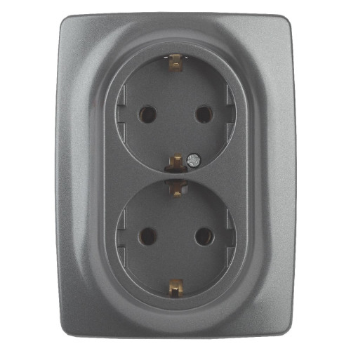 Розетка 2x2P+E Schuko со шторками Эра 12-2108-12 Б0036448