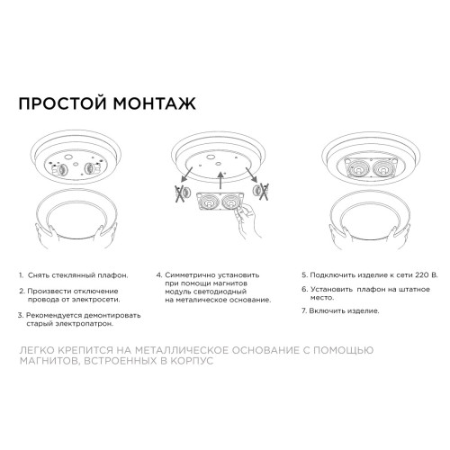 Светодиодная плата Apeyron 220В 2835 24Вт 4000К IP20 02-16